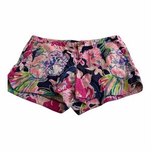 Lilly putlizer Floral Print Pink & Navy Women’s Shorts